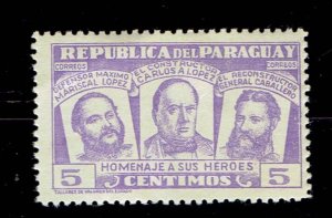 PARAGUAY SCOTT#481 1954 NATIONAL HEROES - MH