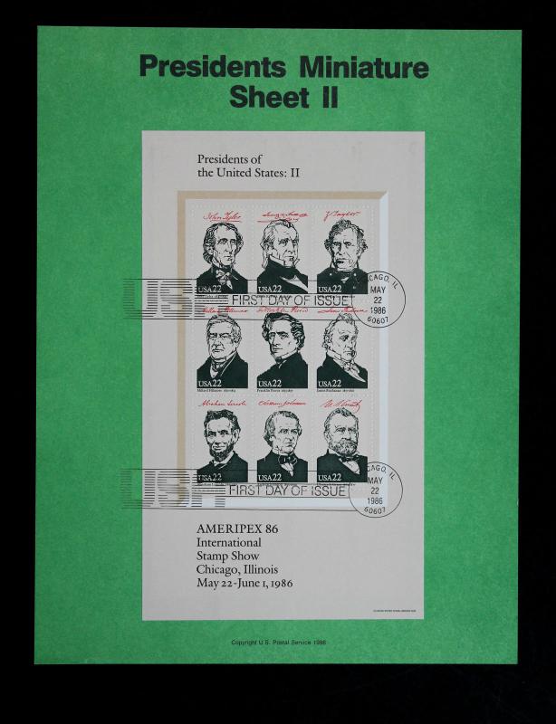 US Stamp 2216-2219, SP748-751, PRESIDENTS COMPLETE 1980 Commemorative FDC Sheets