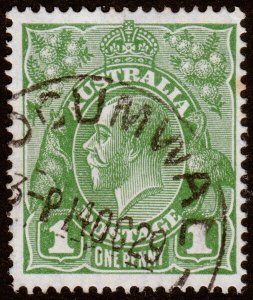 Australia Scott 67b, Perf. 14, Green (1926) Used F-VF M