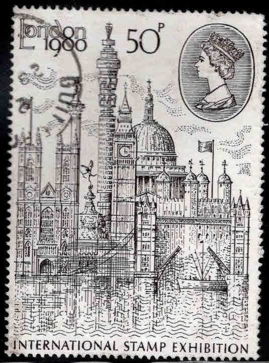 Great Britain Scott 909 Used Large London view stamp 1980