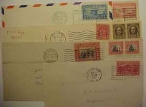 USA FDC 1925 / 1929 7 DIFF CAT $ 76.00