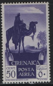 CYRENAICA, C6, HINGED, 1932, ARAB ON CAMEL