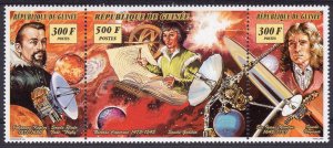 Guinea 1994 Sc#1262 Copernicus/Newton/Kepler Strip (3) Perforated MNH VF