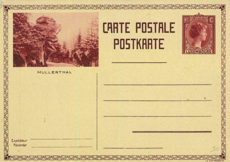 93429  - LUXEMBOURG - Postal History - STATIONERY CARD -  Transport CARS 1931