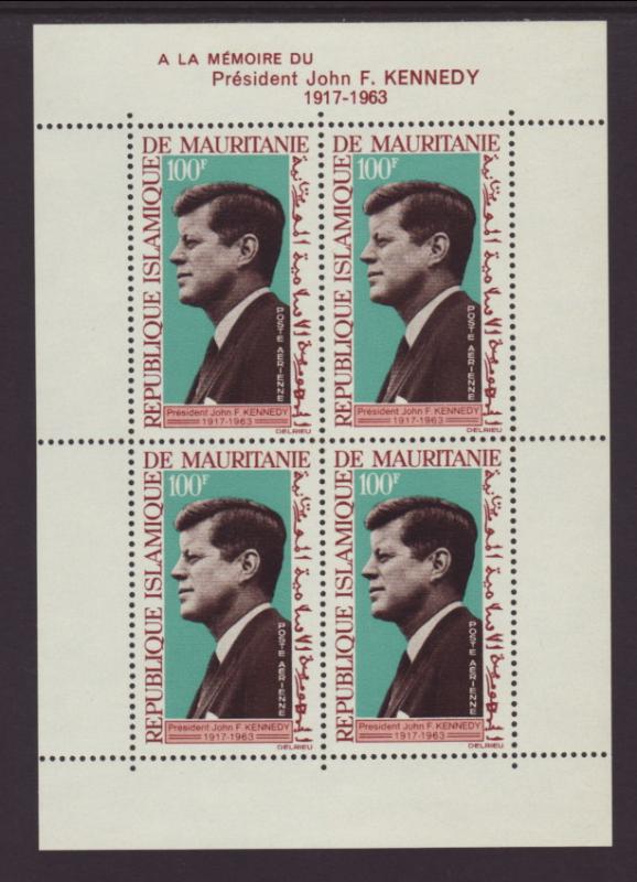 Mauritania C40a Kennedy Souvenir Sheet MNH VF