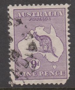 Australia 1913 Kangaroo 9d Violet Sc#9 Used