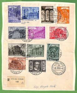 ZA1625 - VATICAN - Saxon stamps # 122/31 + E11/E12 on SHEET 1951-