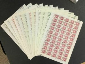 GREENLAND #86-97, Complete Queen set in Sheets of 50, NH, VF, Scott $322.50