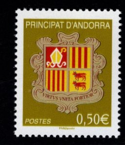 (French) Andorra Scott 635 MNH** Coat of Arms stamp