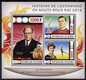 BENIN - 2015 - Olympics History - Perf 3v Sheet #1 - MNH - Private Issue