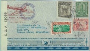 86028 - GUATEMALA - POSTAL HISTORY - REGISTERED Censored COVER to ARGENTINA 1942