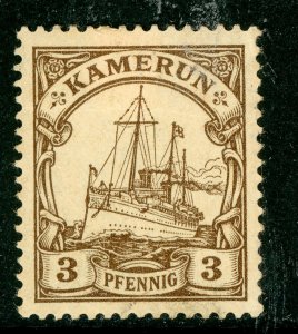 Cameroun 1900 Germany 3 pfg Yacht Ship Unwatermark Scott # 7 Mint X13