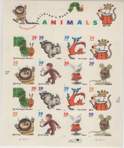 Scott 3987 - 3994 - Favorite Childrens Book Animals. Sheet of 16.  #02 3987sh16