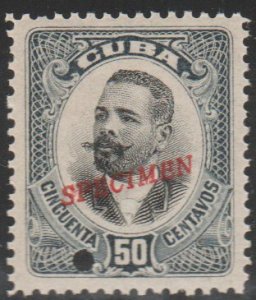 1907 Cuba Stamps Sc 238 Major General Antonio Maceo Specimen  MNH