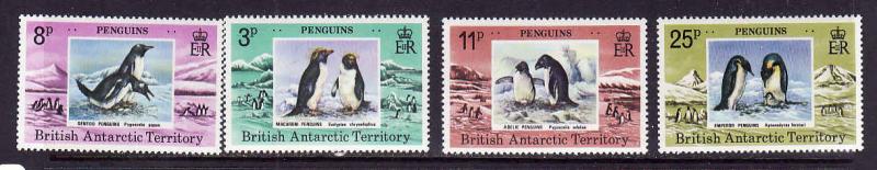 British Antarctic Territory-Sc#72-5-unused NH set-Birds-Penguins-1979-