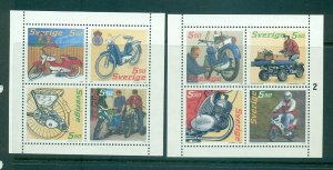 Sweden - Sc# 2519-20. 2005 Mopeds. MNH Souvenir Sheets. $12.00.