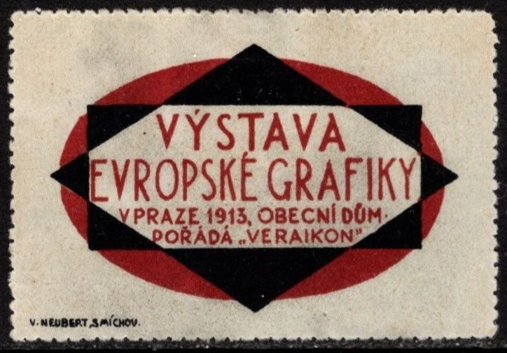 1913 Czechoslovakia Poster Stamp Exhibition Of European Graphics In Prague