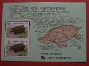 KOREA STAMP:1996-SC#1865 KOREA PROTECTION WILD ANIMALS-TURTLE-MNH S/S SHEET.