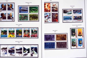 COLOR PRINTED CANADA 1989-1999 STAMP ALBUM PAGES (101 illustrated pages)