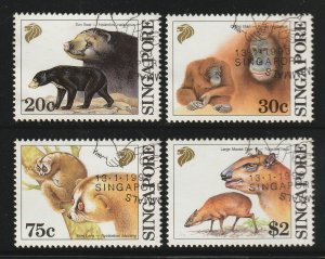 Singapore 1993 South-East Asian Mammals set of 4V CTO SG#706-709