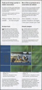 CANADA 2005 DUCK STAMP MINT IN FOLDER AS ISSUED HARLEQUIN DUCKS by Hancock