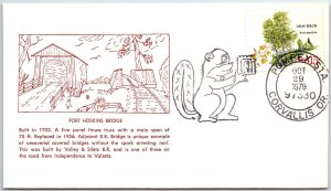 US SPECIAL EVENT CACHET COVER FORT HOSKINS BRIDGE AT CORVALLIS OREGON 1978