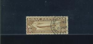 Scott #C14 Graf Zeppelin Air Mail USED  Stamp  (Stock C14-163)