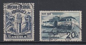 Angola Sc 293, 314, used. 1938 & 1948 issues, fresh & VF