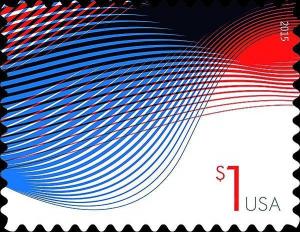 2015 $1 Patriotic Wave, Billowing Flags Scott 4953 Mint F/VF NH