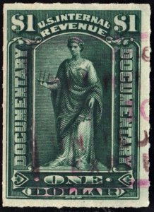 R173 $1.00 Documentary Stamp (1898) Used