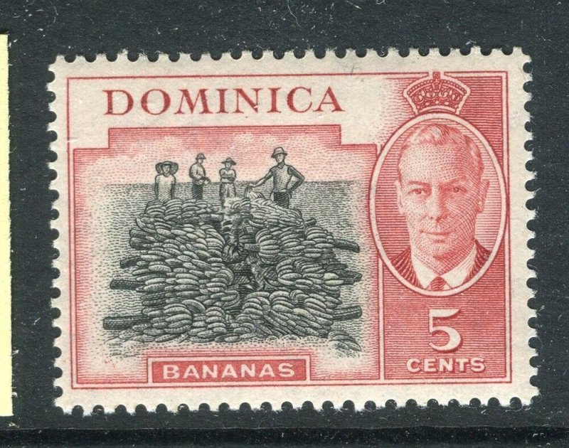 DOMINICA; 1951 early GVI Pictorial issue Mint hinged shade of 5c. value