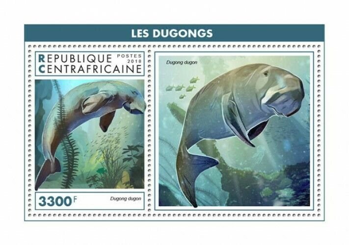 HERRICKSTAMP NEW ISSUES CENTRAL AFRICA Dugong S/S