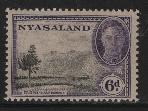 NYASALAND, 74, HINGED, 1945, TEA ESTATE AND MLANJE MOUNTAIN