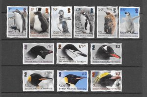 BRITISH ANTARCTIC TERRITORY #551-62 PENGUINS MNH