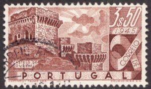 1946 Portugal Sc #669 / 3$50 / Castle - Castelo de Ourem  Used stamp $5.75