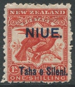 Niue 1903 SG16 1s red Sacred Huia Birds MLH