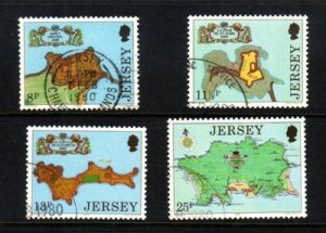 Jersey Sc 222-25 1980 Fortresses stamp set used