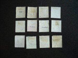 Stamps - Cape of Good Hope - Scott# 41-50,52-53 - Used Part Set of 12 Stamps