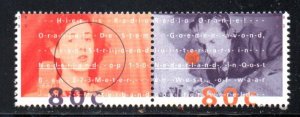 Netherlands Sc 835a 1993 Radio Orange stamp pair mint NH