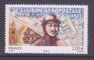 France C73 MNH 2011 Henri Pequet Pilot 1st Official Air Mail Flight in India