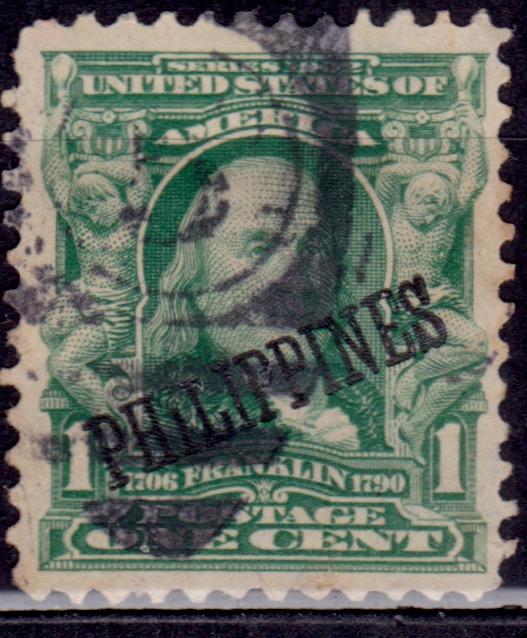 Philippines, 1903, Benjamin Franklin, overprint, 1c, sc#226, used