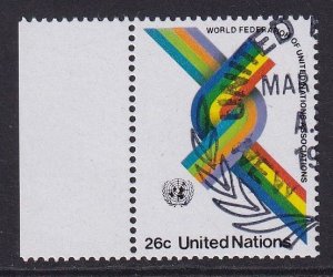 United Nations  New York  #273 cancelled 1976 interlocking bands 26c