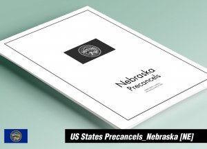 PRINTED NEBRASKA [TOWN-TYPE] PRECANCELS STAMP ALBUM PAGES (117 pages)