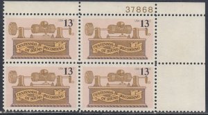 Scott 1705 MNH UR Pl Blk 37868 - Sound Recording Centennial