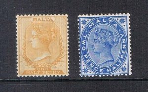 Malta 1882 Sc 7,11 MH