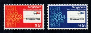 Singapore #323-324  Mint  Scott $1.25