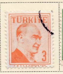 Turkey 1957 Early Issue Fine Used 3K. 091584