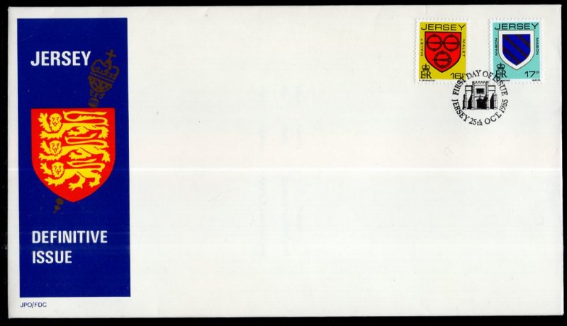 Jersey 381-382 Coat of Arms U/A FDC