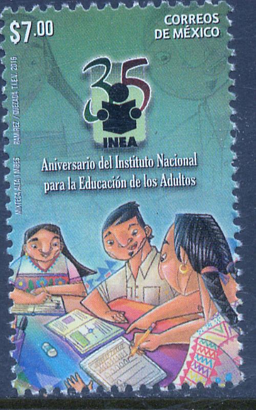 MEXICO 3019, $7.00P NATL. INST. FOR ADULT EDUCATION. MNH