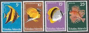 Tokelau Is. # 45-48  Tropical Fish   (4) Mint NH